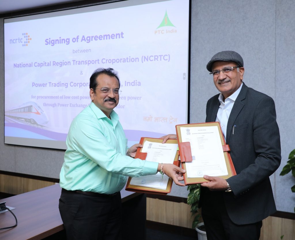 Agreement signed between NCRTC and PTC India