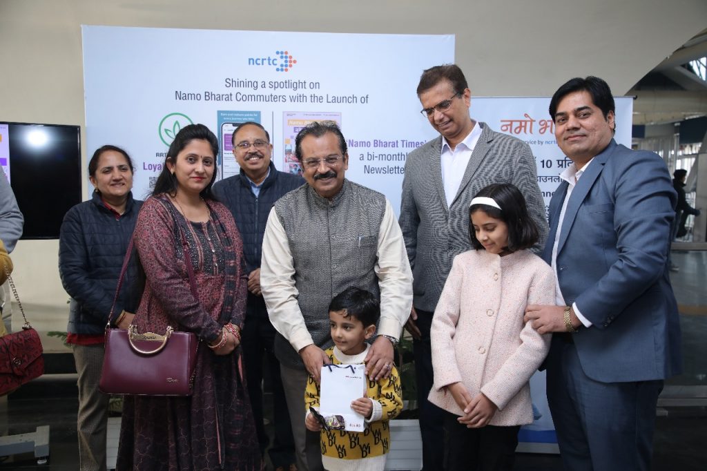 Launch of Loyalty Points Program for Namo Bharat commuters NCRTC launched a Loyalty Points programme for tickets purchased through the ‘RRTS Connect’ mobile application. The initiative was launched by Shri Shalabh Goel, MD, NCRTC, at the Sahibabad RRTS station.