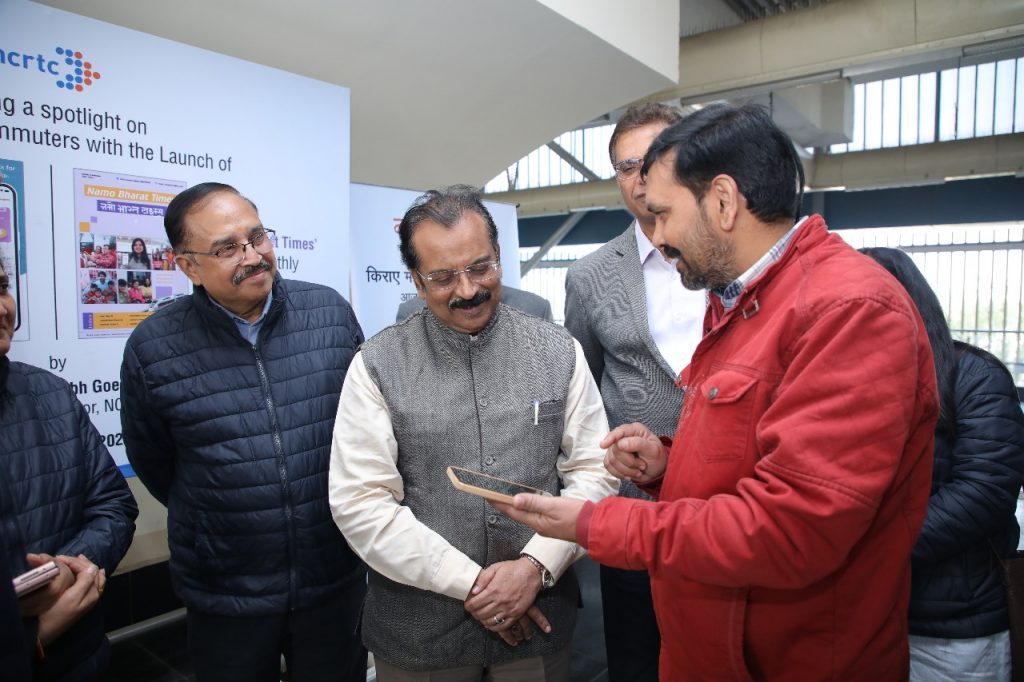 Launch of Loyalty Points Program for Namo Bharat commuters NCRTC launched a Loyalty Points programme for tickets purchased through the ‘RRTS Connect’ mobile application. The initiative was launched by Shri Shalabh Goel, MD, NCRTC, at the Sahibabad RRTS station.