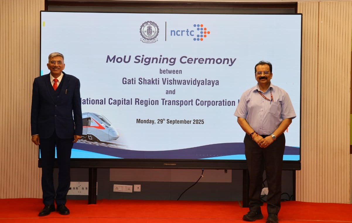 NCRTC signs MoU with Gati Shakti Vishwavidyalaya