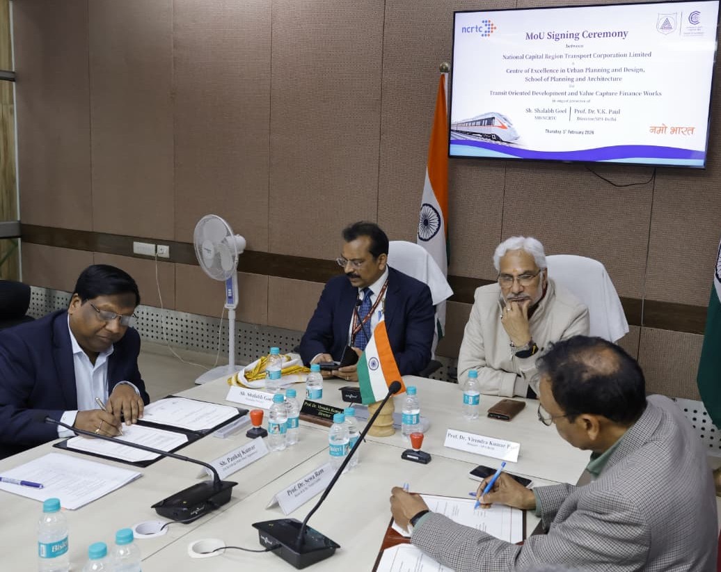 एनसीआरटीसी ने टीओडी को आगे बढ़ाने के लिए एसपीए दिल्ली के साथ साझेदारी की।