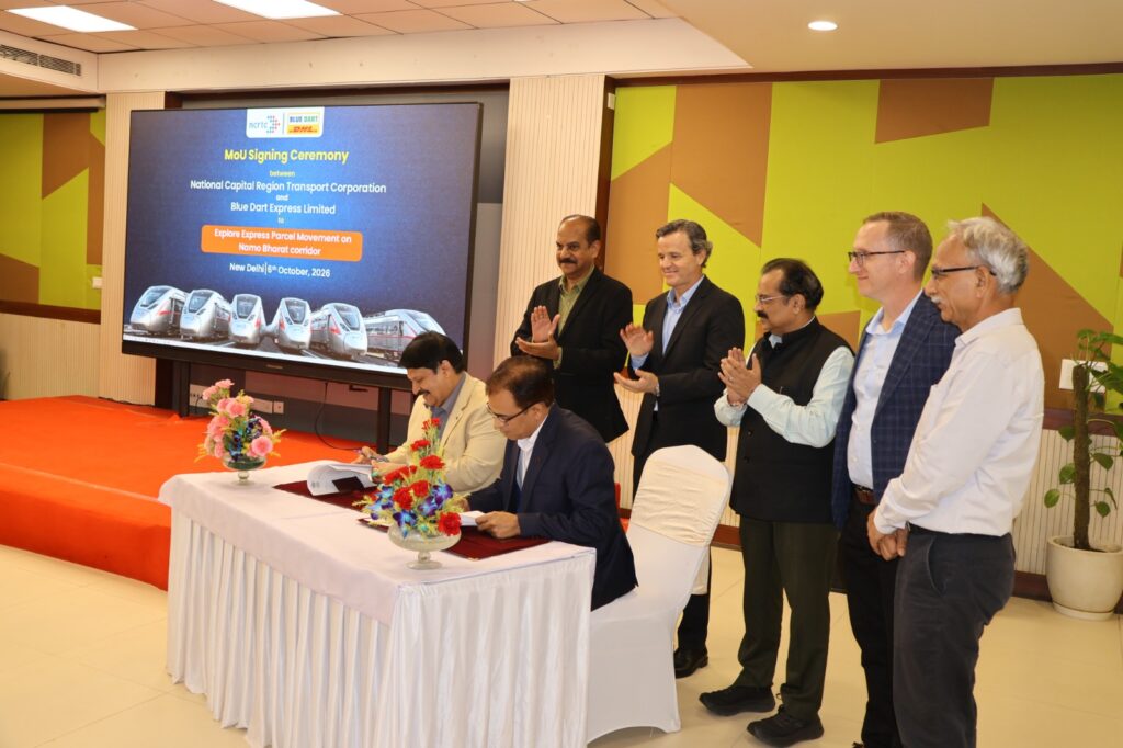 NCRTC signs MoU with Blue Dart Express Limited